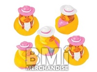 2INCH COWGIRL RUBBER DUCK ASSORTMENT
