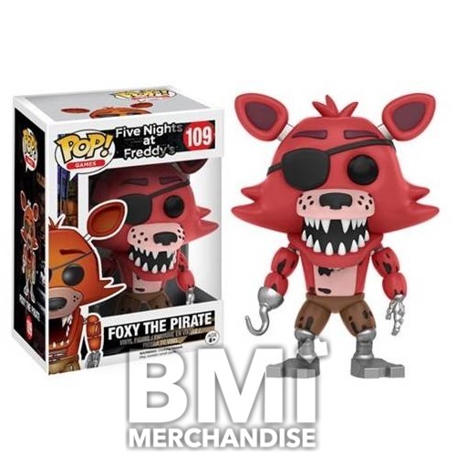 FIVE NIGHTS AT FREDDY'S - FOXY THE PIRATE POP VINYL - STRAPPED