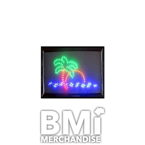 DELUXE PALM TREE AND SUN LED SIGN